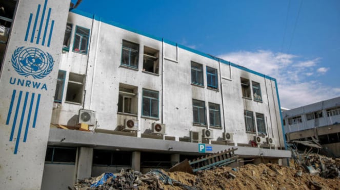VIVA Military: edificio de la UNRWA en Gaza, Palestina