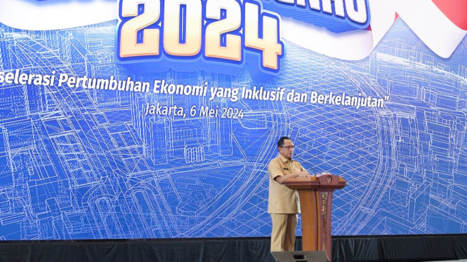 Menteri Dalam Negeri Tito Karnavian dalam acara MUSRENBANGNAS 2024