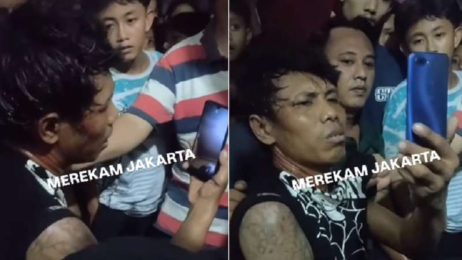 Pelaku curanmor video call emaknya sebelum dihajar massa