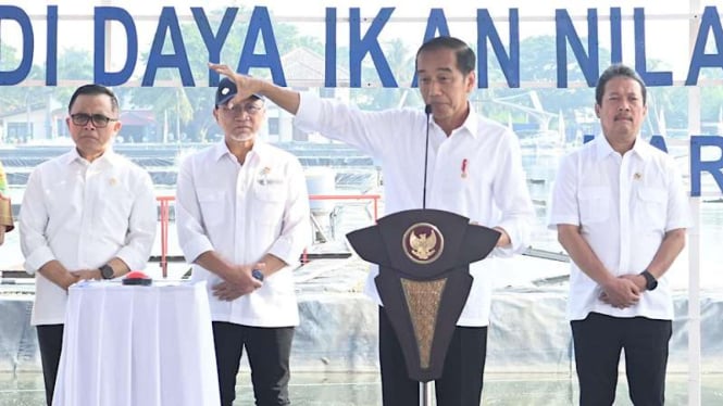 Presiden Joko Widodo (Jokowi) Meresmikan Modeling Kawasan Budi Daya Ikan Nila