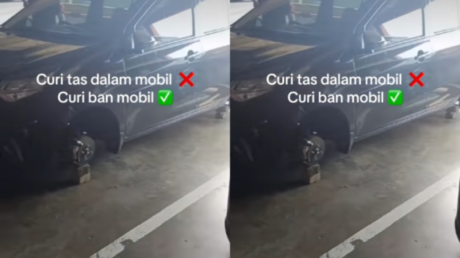 Ban mobil warga hilang saat parkir di salah satu mal kawasan Kemayoran