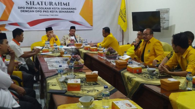 Elite DPD Golkar dan DPD PKS melakukan silaturahmi lanjutan.