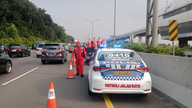 Frente a la autopista de peaje Jagoravi hacia Yakarta [dok. Humas PT Jasa Marga]