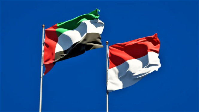 Indonesia, UAE Flags