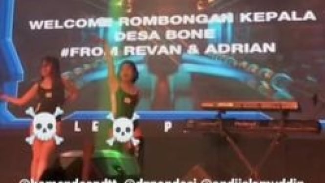 Heboh Rombongan Kepala Desa Asal Bone Disambut Meriah di THM Makassar. (Foto viral di Media Sosial / Istimewa).