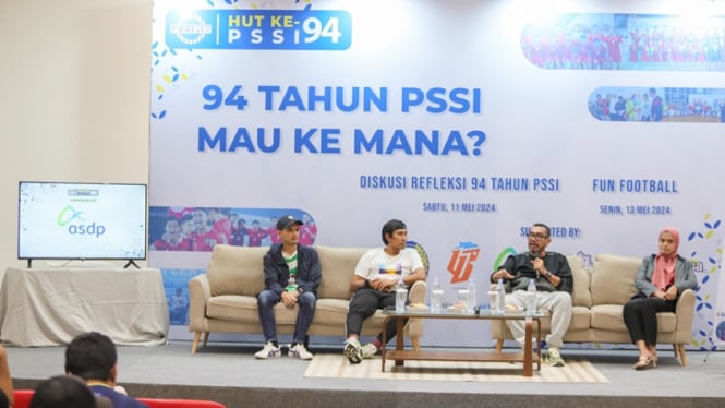 Diskusi PSSI Pers dengan tema Refleksi 94 Tahun PSSI, Mau ke Mana?