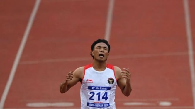 Sprinter Indonesia Lalu Muhammad Zohri.