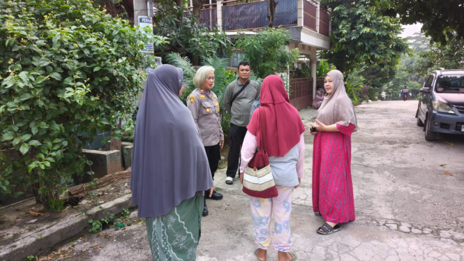 Lokasi perampokan disertai penganiayaan oleh tiga remaja wanita. VIVA/Muhammad AR