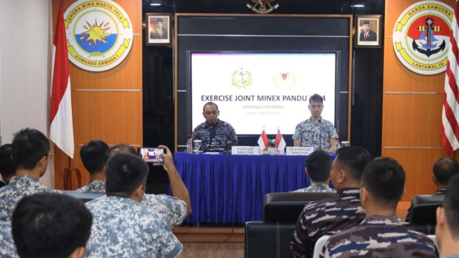 VIVA Militer: Danlantamal IV Batam Laksma TNI Tjatur buka Latma buru Ranjau Laut