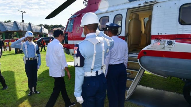 Presiden Jokowi saat kunjungan kerja di Kabupaten Muna, Sultra. (Foto Sekretariat Keprisedenan).