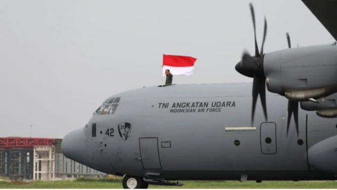 VIVA Militer: Pesawat kelima Super Hercules C-130J buatan AS tiba di Indonesia