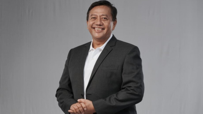 Direktur Utama Telkomsat Lukman Hakim Abd. Rauf.