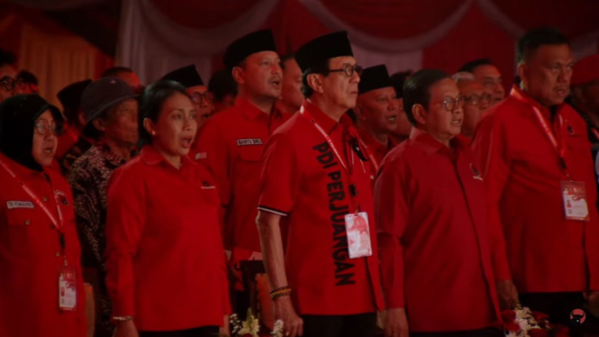 Sejumlah Menteri di Kabinet Jokowi hadir di Rakernas V PDIP tahun 2024 