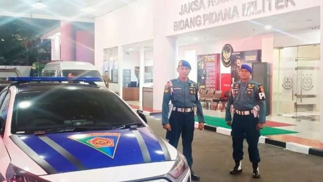 Puspom TNI Berjaga-jaga di Kejaksaan Agung pasca penguntitan Jampidsus 
