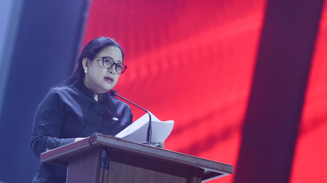 Puan Maharani en la V reunión de trabajo de PDI Perjuangan