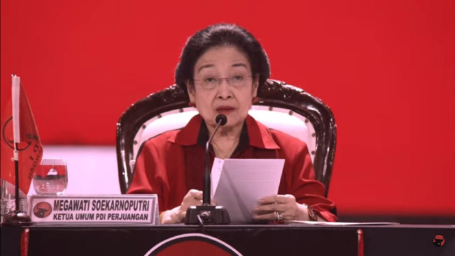 Ketua Umum PDIP Megawati Soekarnoputri saat penutupan Rakernas V PDIP 2024