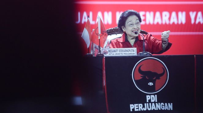 Megawati Soekarno Putri no terceiro dia do V Encontro Nacional de Trabalho do PDI Perjuangan