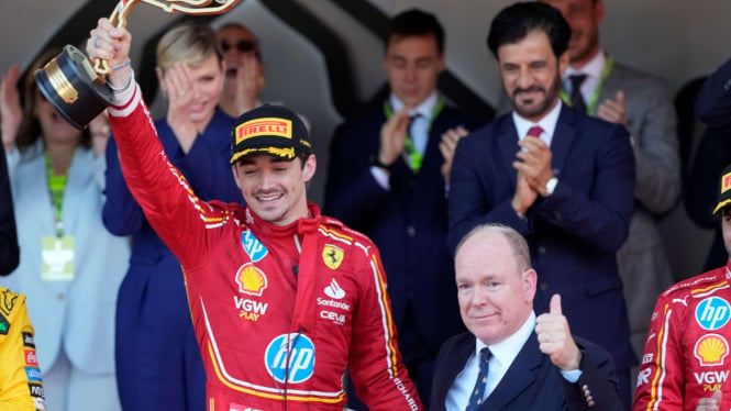 Pembalap Ferrari, Charles Leclerc juara F1 GP Monaco
