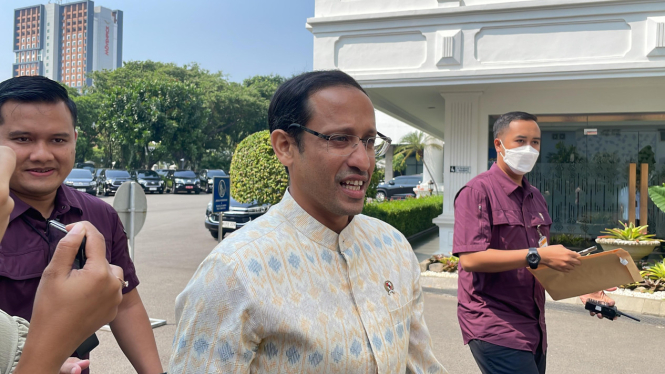 Mendikbud Nadiem Makarim datangi Istana Negara, Jakarta Pusat, Senin, 27 Mei 2024
