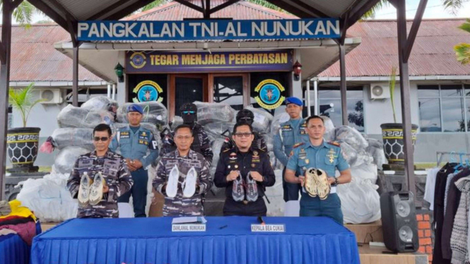 Bea Cukai dan TNI AL Nunukan