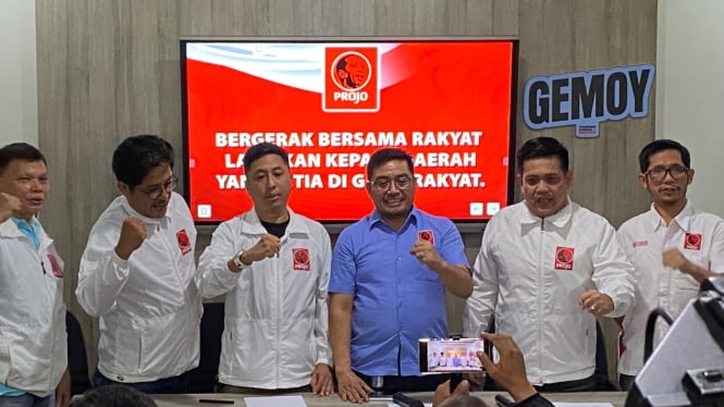 Elite DPP Projo di kantornya di Jakarta Selatan