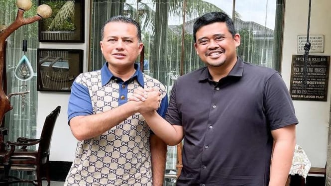 Ketua DPD Golkar Musa Rajekshah atau Ijeck bertemu Bobby Nasution