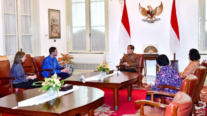 Presiden Jokowi menerima Menteri Iklim dan Lingkungan Hidup Norwegia Andreas Bjelland Erikson di Istana Merdeka