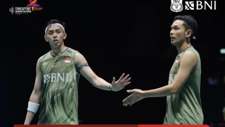 Banido pela China, Fajar/Rian deve estar satisfeito com o vice-campeonato do Singapore Open 2024