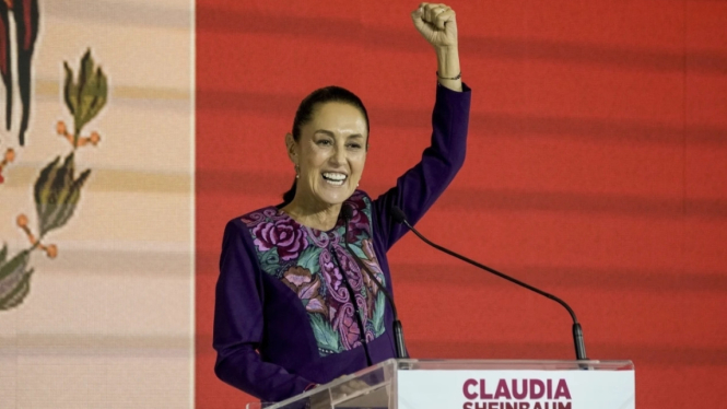 Presiden Terpilih Meksiko Claudia Sheinbaum (Doc: AP Photo/Eduardo Verdugo)