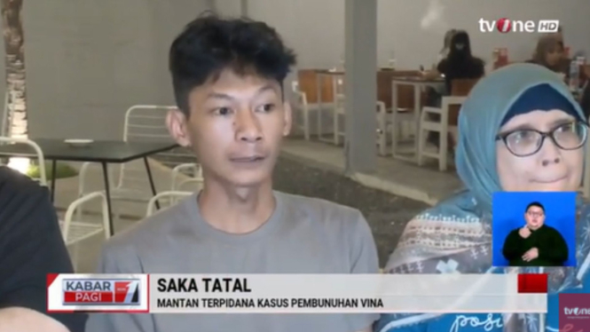 Terpidana kasus pembunuhan Vina yang kini sudah bebas, Saka Tatal