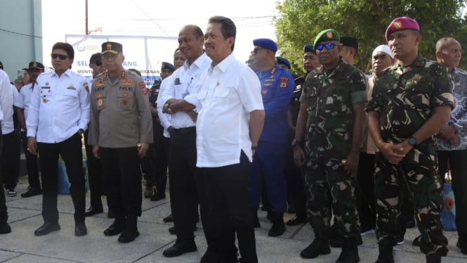 VIVA Militer: Menteri KKP Wahyu Sakti Trenggono luncurkan Modeling PIT di Tual