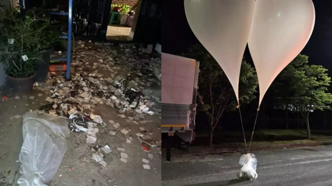 VIVA Military: Globos con basura fueron enviados por Corea del Norte al territorio de Corea del Sur