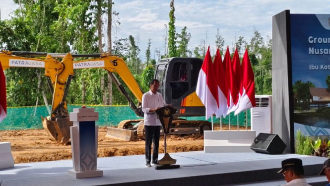 Presiden Jokowi resmikan Groundbreaking Nusantara Sustainability Hub di IKN.