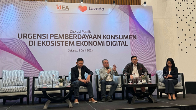 Diskusi Publik: Urgensi Pemberdayaan Konsumen di Ekosistem Ekonomi Digital, Jakarta, Rabu, 5 Juni 2024.