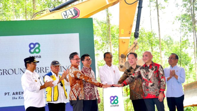 Presiden Jokowi Groundbreaking Arena Botanika di IKN.