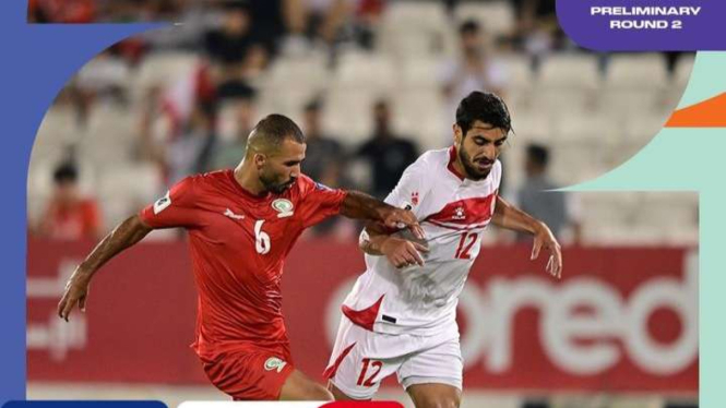 Duel Timnas Palestina vs Lebanon