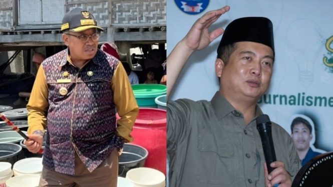 Pj Gubernur NTB Lalu Gita Ariadi (kiri) dan Jubir Kemlu Lalu Iqbal diadukan Bawaslu ke KASN (Satria)