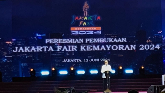 Jokowi di Malam Pembukaan Jakarta Fair 2024