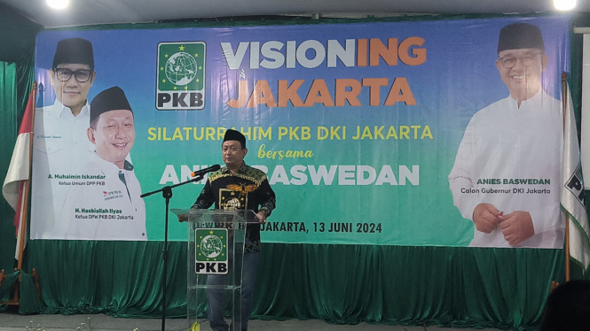 Ketua Dewan Perwakilan Wilayah (DPW) Partai Kebangkitan Bangsa (PKB) DKI Jakarta, Hasbiallah Ilyas di Kantor DPW PKB, Jakarta Timur, Kamis, 13 Juni 2024