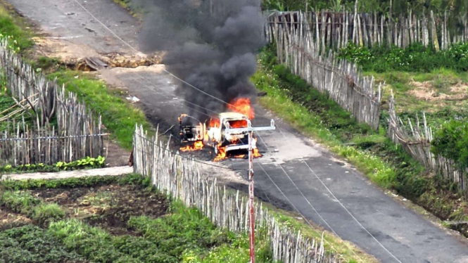 KKB membunuh dan membakar sopir angkot di Paniai, Papua Tengah