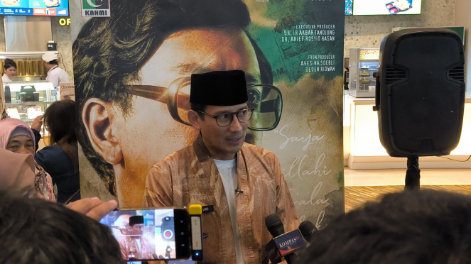 Político del PPP, Sandiaga Uno en Epicentrum XXI, Kuningan, sur de Yakarta, domingo 16 de junio de 2024