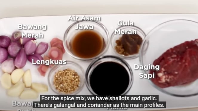 Bahan dan bumbu sate maranggi