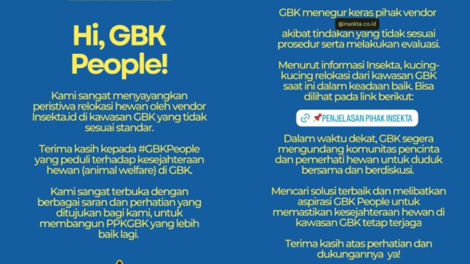 Petugas GBK Dikecam Karena Memasukkan Kucing Liar ke Kantong Plastik