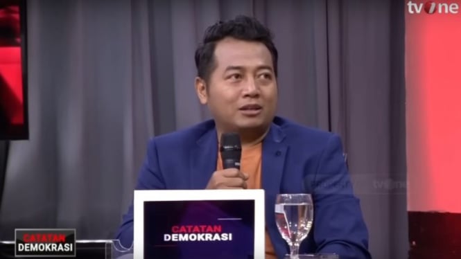 Pakar politik Adi Prayitno dalam acara Catatan Demokrasi tvOne.