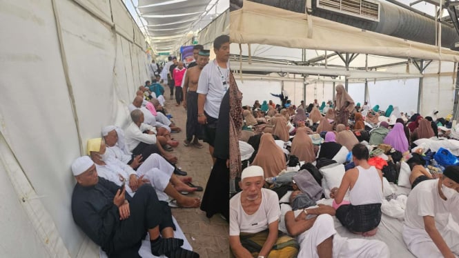 Tenda jemaah haji Indonesia di Mina.