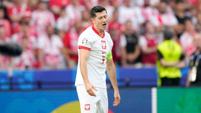 Kapten Timnas Polandia Robert Lewandowski di Piala Eropa 2024