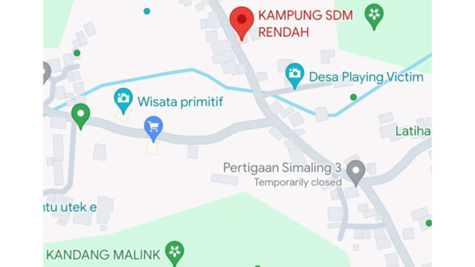 Tangkapan Layar Google Maps di Pati, Jawa Tengah.