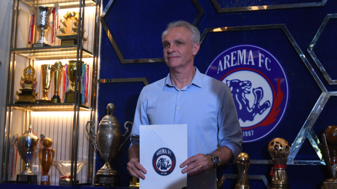 Pelatih Arema FC, Joel Cornelli. 