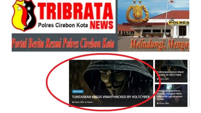 Website Resmi Polres Cirebon Kota Kena Hack Volt Cyber