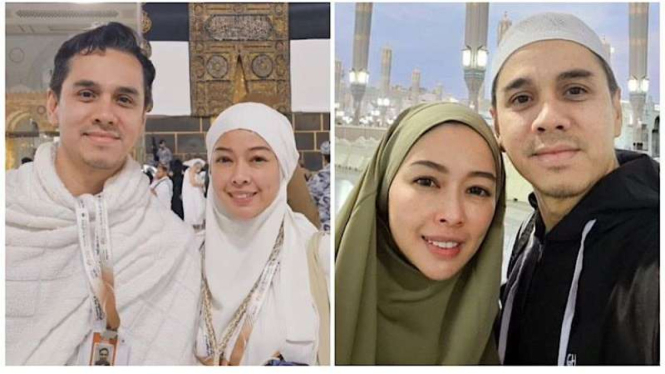 Rionaldo Stokhorst dan istri beribadah haji